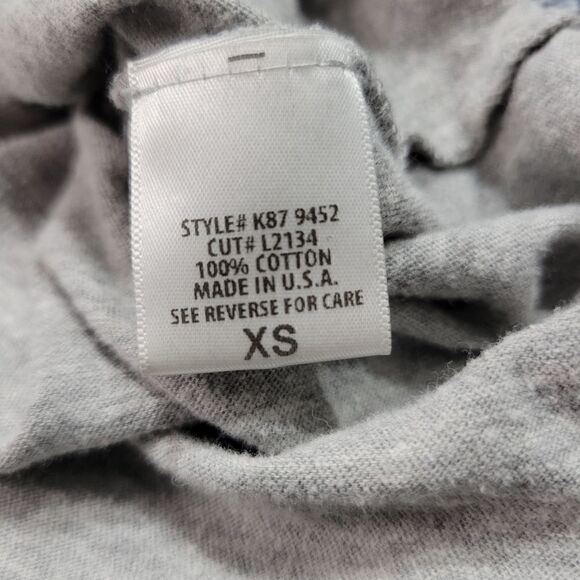 Emma & Sam Grey & Black Deep V-Neck Lace Up Casual Punk Rock Loose Fit T-Shirt - Picture 5 of 6